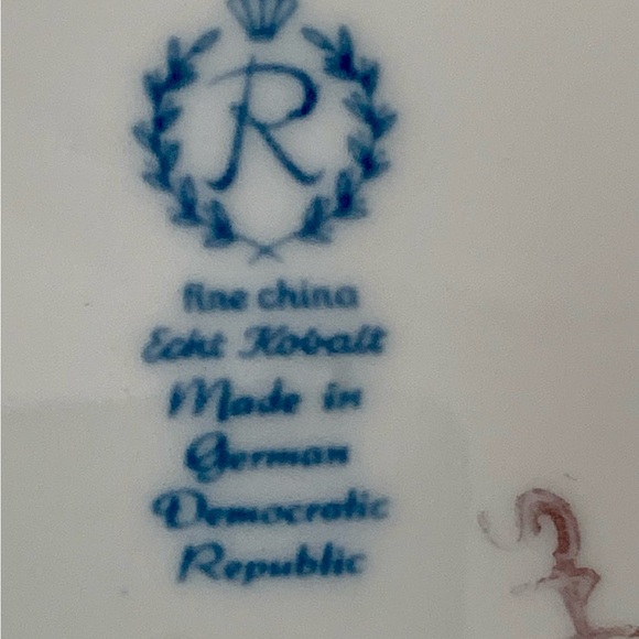 Vintage 10 Reichenbach Echo Kobalt Blue/Gold Plates - Picture 7 of 14